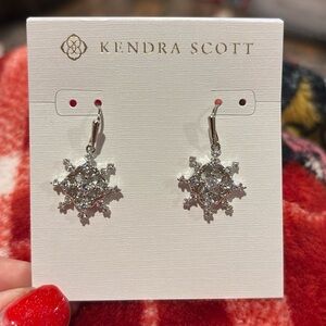 Kendra Scott silver snowflake  earrings